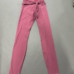 Pink High-Waisted Lululemon Tie Leggings
